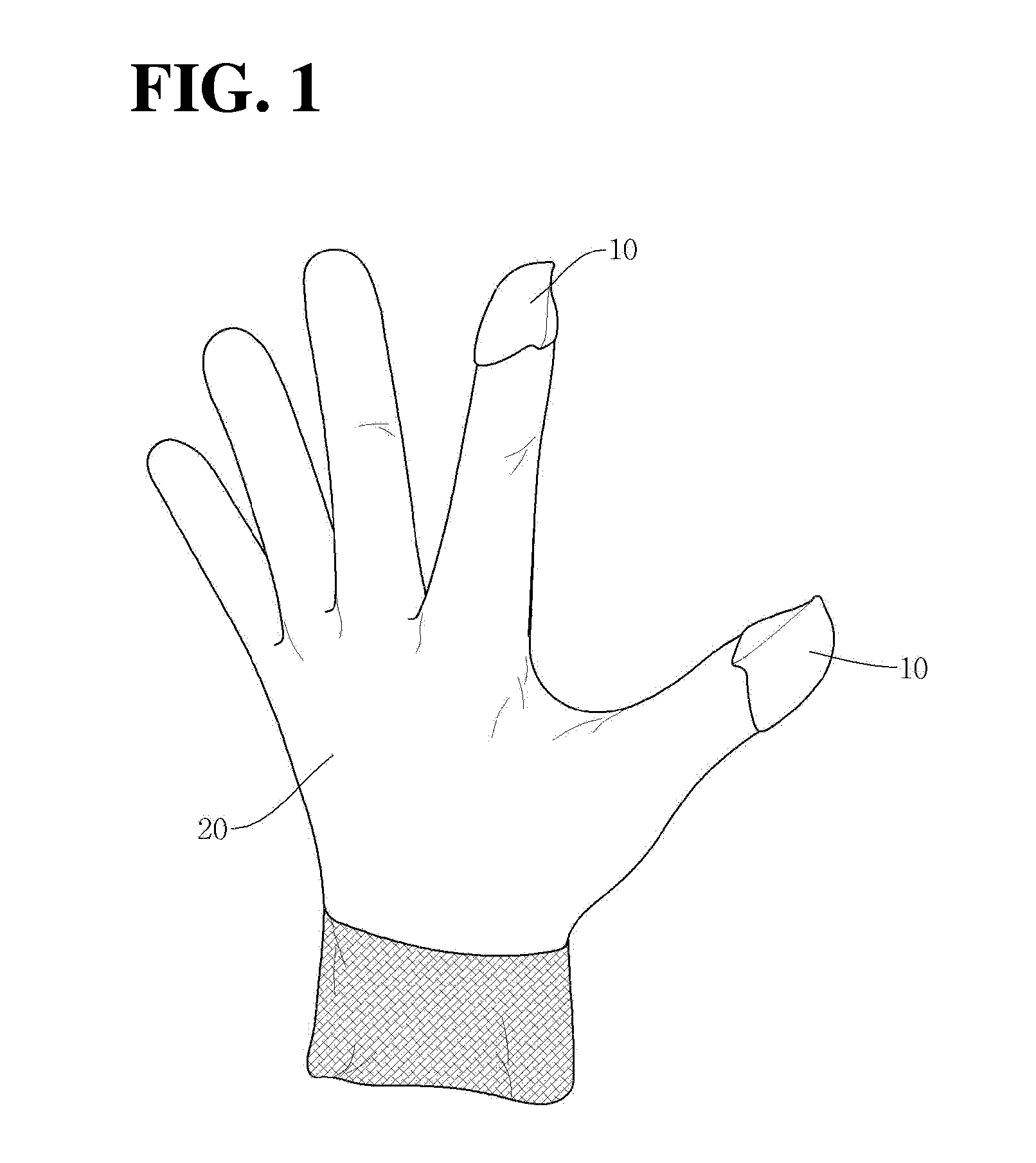 Glove for gripping small object