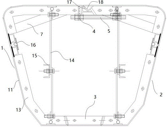 Integral disassembly box girder internal mold and use method thereof