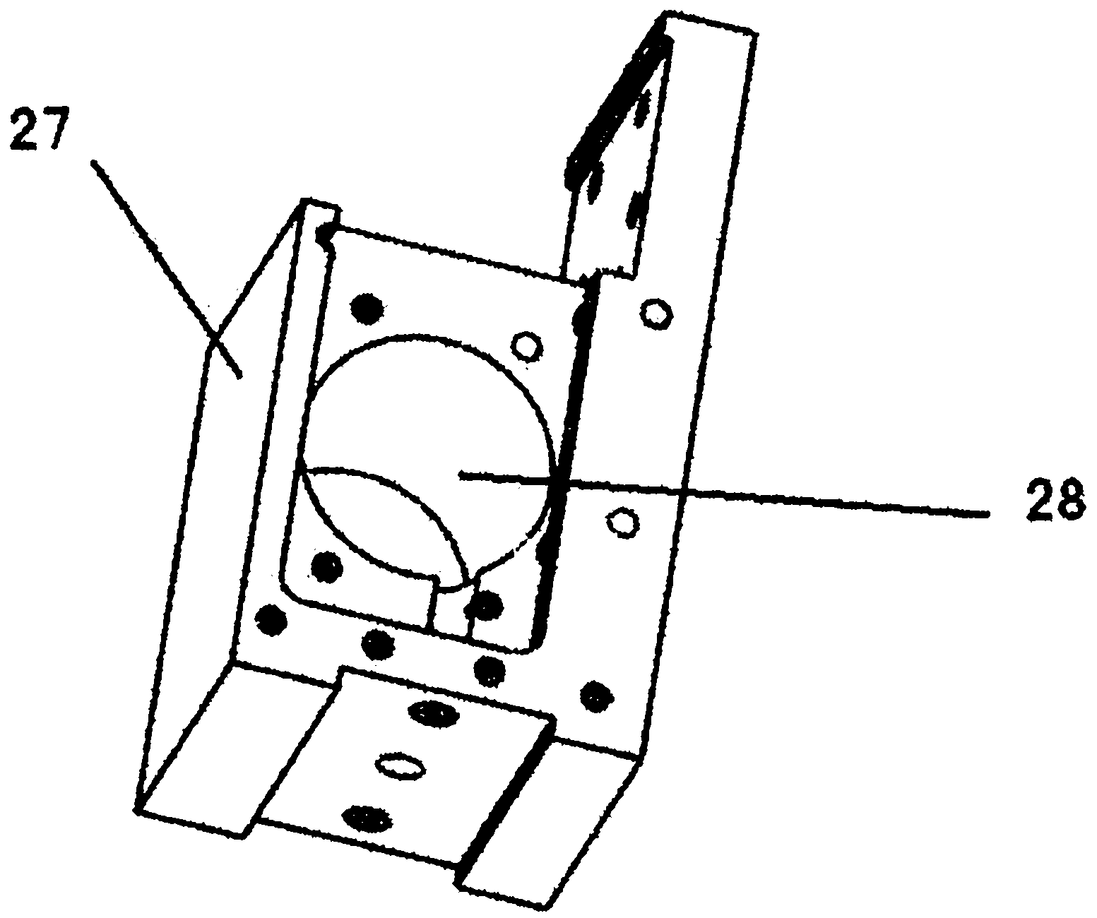 Dadoing device for metal plate bending machine