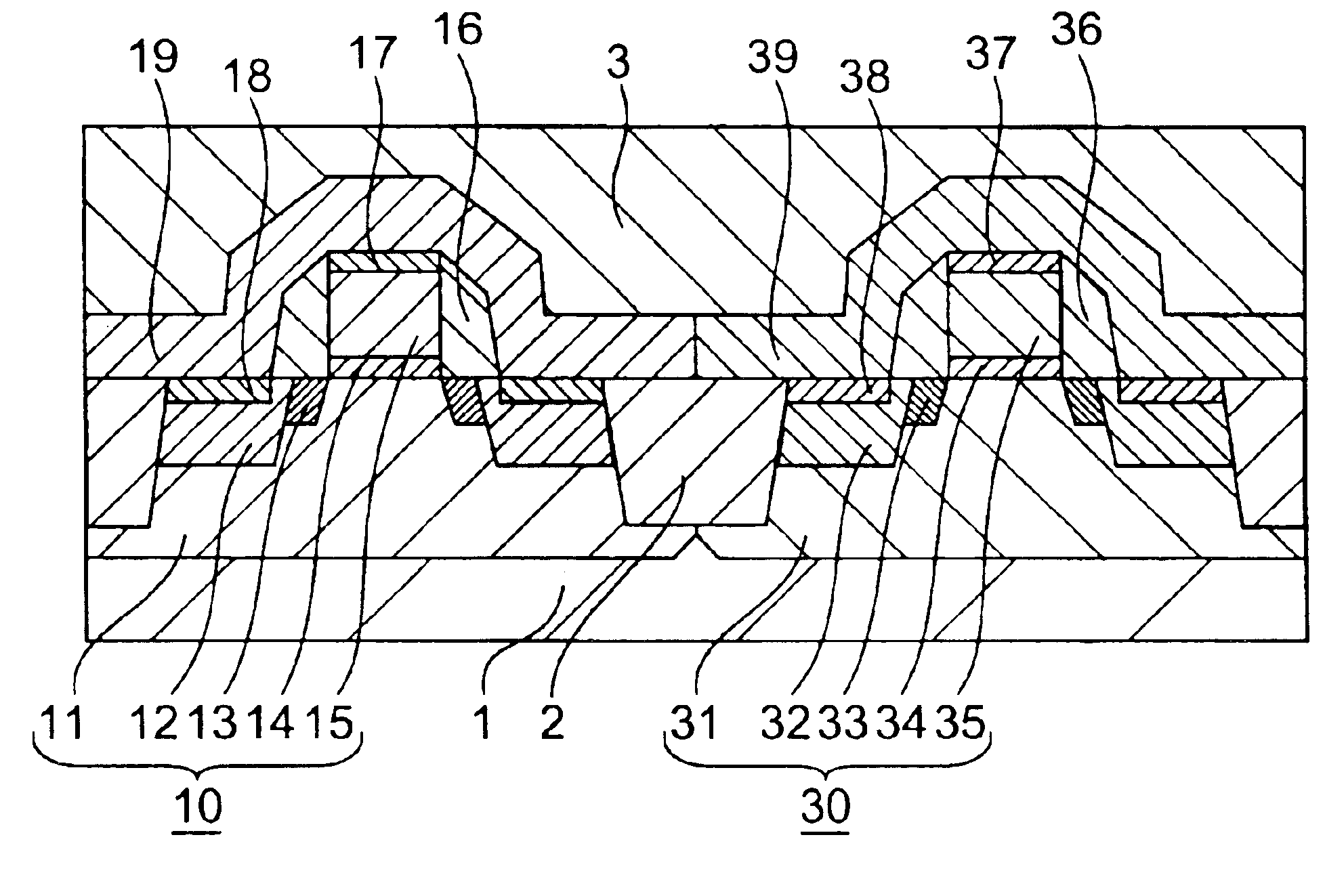 Semiconductor device with CMOS-field-effect transistors having improved drain current characteristics