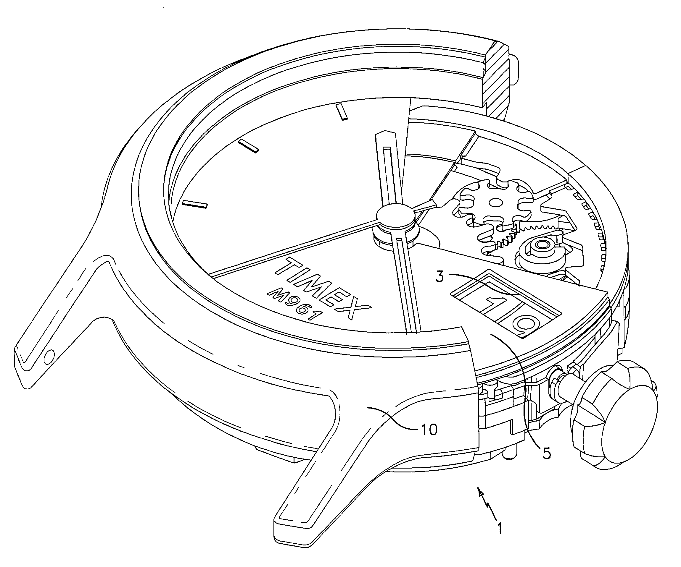 Date display assembly for an analog timepiece