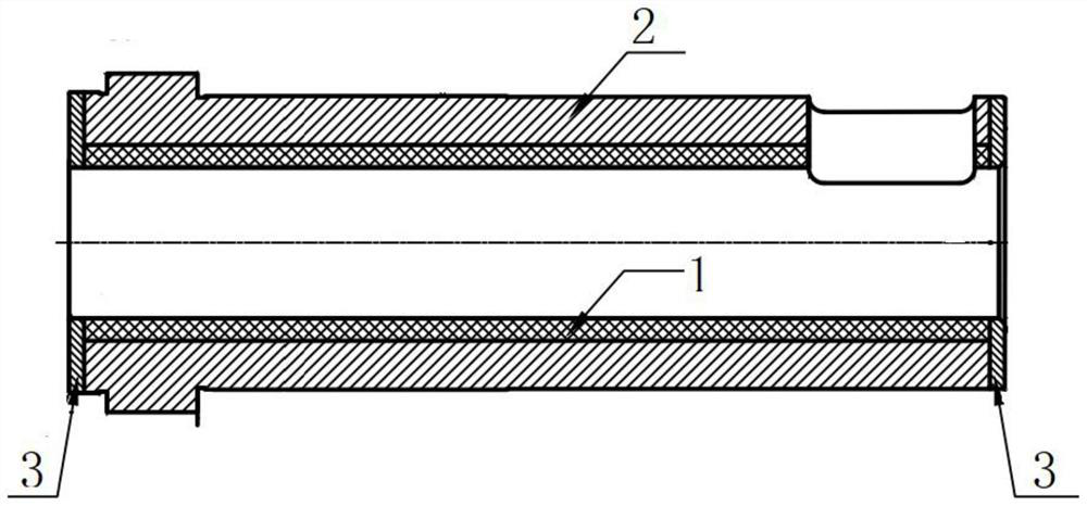 Production process of high-temperature structural ceramic/metal composite pipe for aluminum alloy die-casting machine