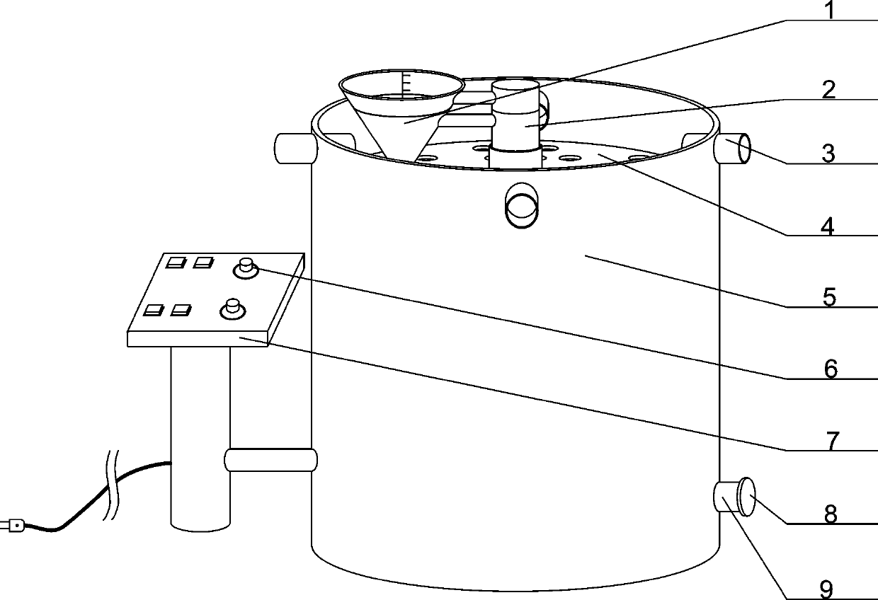 Efficient stirring device for organic compound biofertilizer and use method