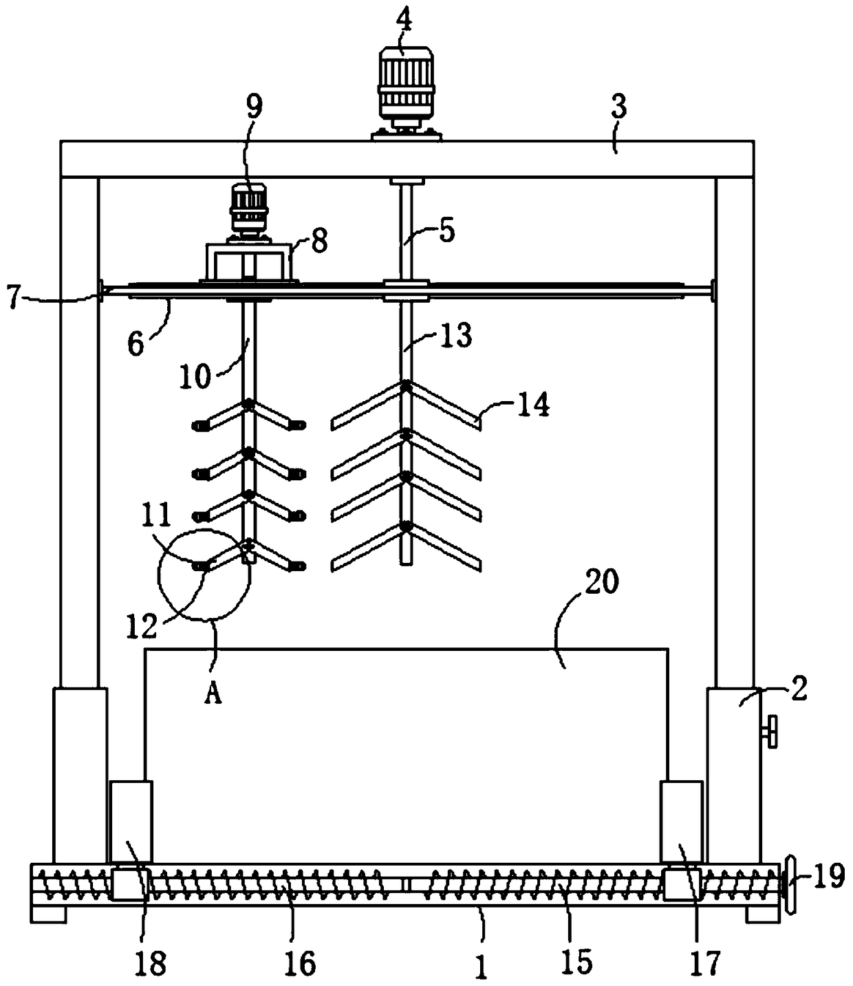 Stirring device applicable to stirring of machining lubricating oil