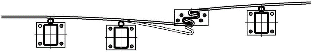 Material-removing type screen tensioning beam