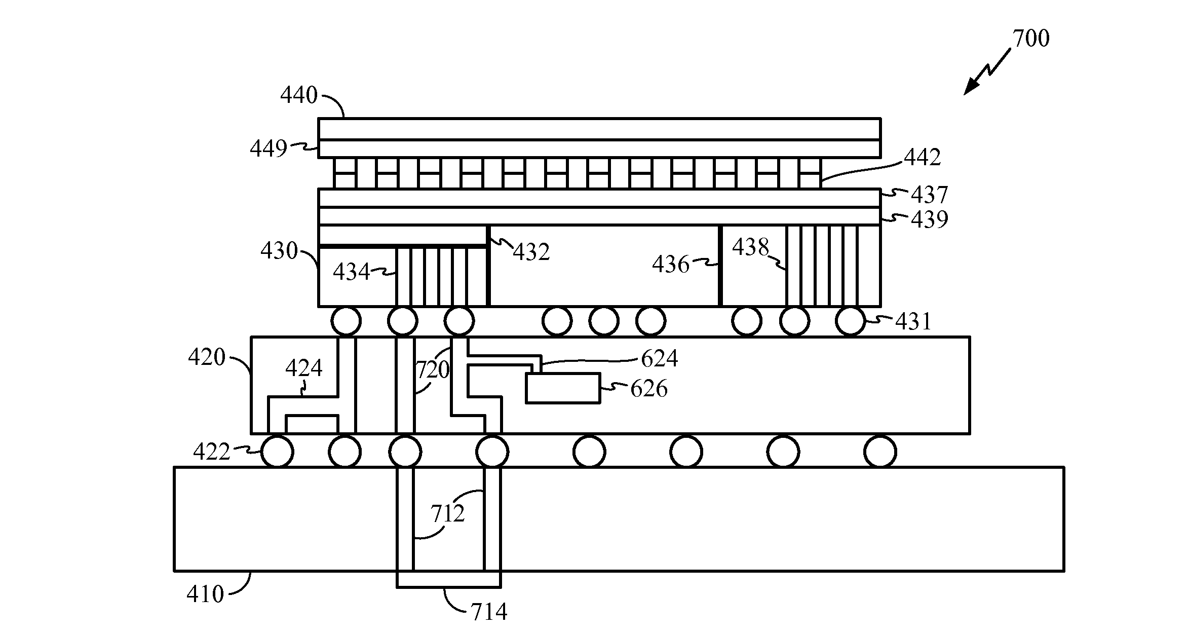 Integrated Voltage Regulator with Embedded Passive Device(s) for a Stacked IC