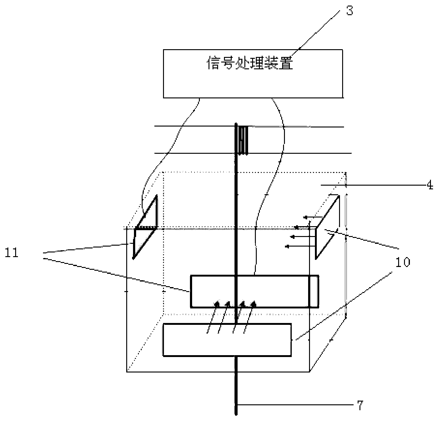 Device and method for measuring swing angle of double-hanger bridge crane on basis of image detection