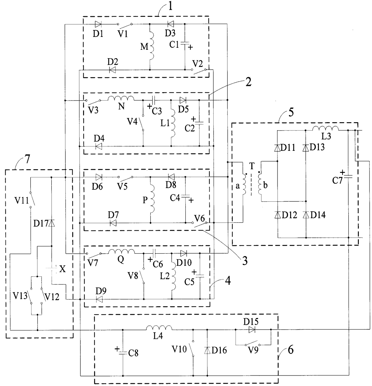 Small-sized switched reluctance motor converter system