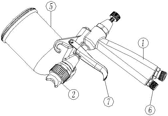 A spray gun with adjustable spray surface