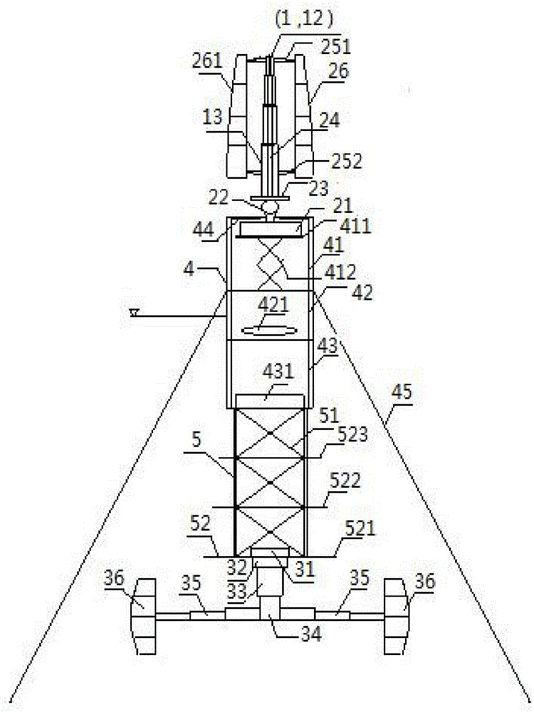 Ocean wind energy and tidal current energy united power supply floating lighting device