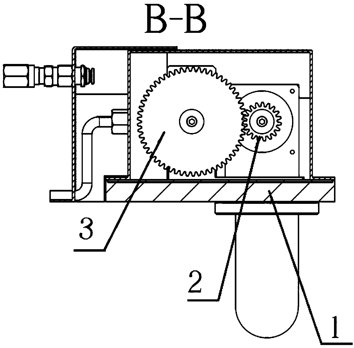 A control system for high-pressure chip breaking and dispersing water discharge in an automatic machining unit