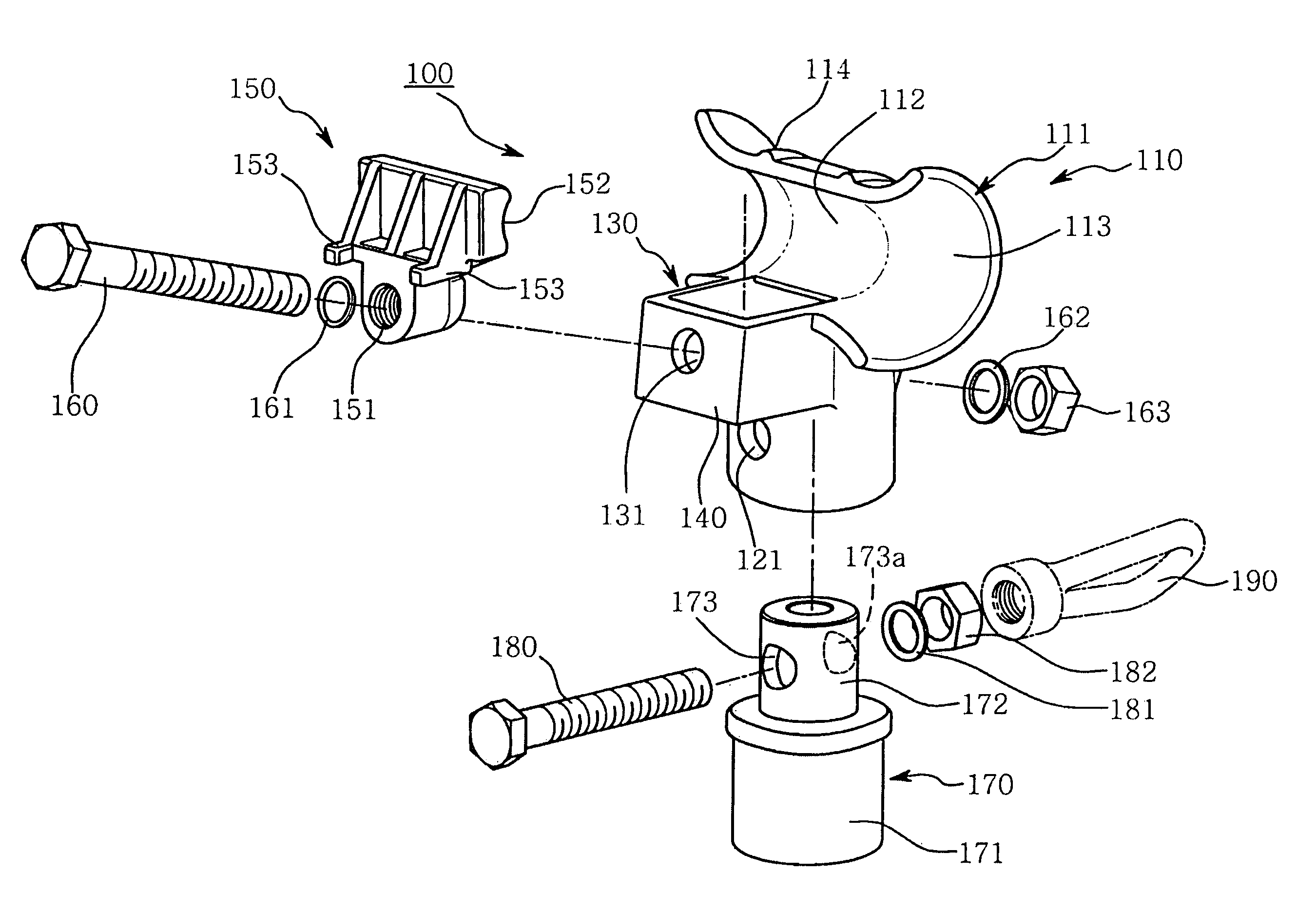 Electrical power line insulator with end clamp