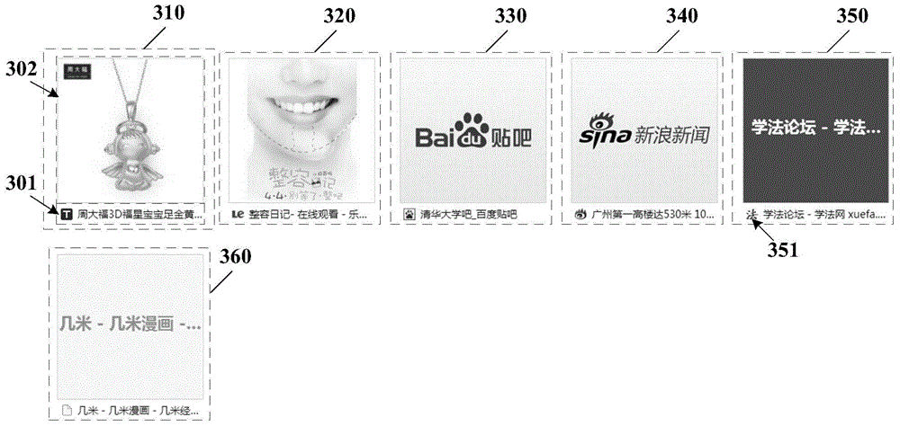 Browser-based bookmark display method and relevant device and system