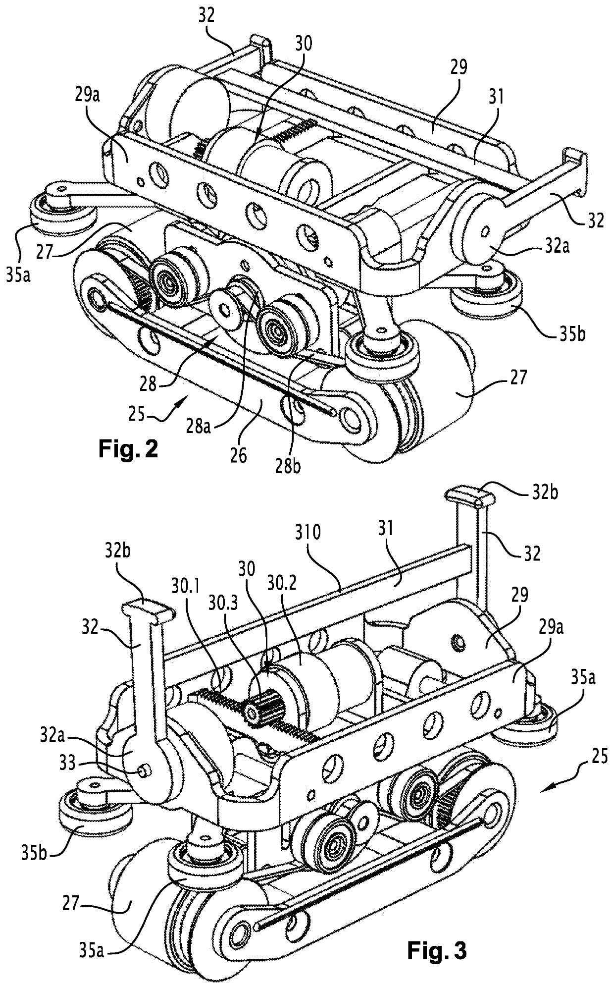 System for conveying supports for containers for biological liquid samples, and automatic analysis system comprising such a conveying system