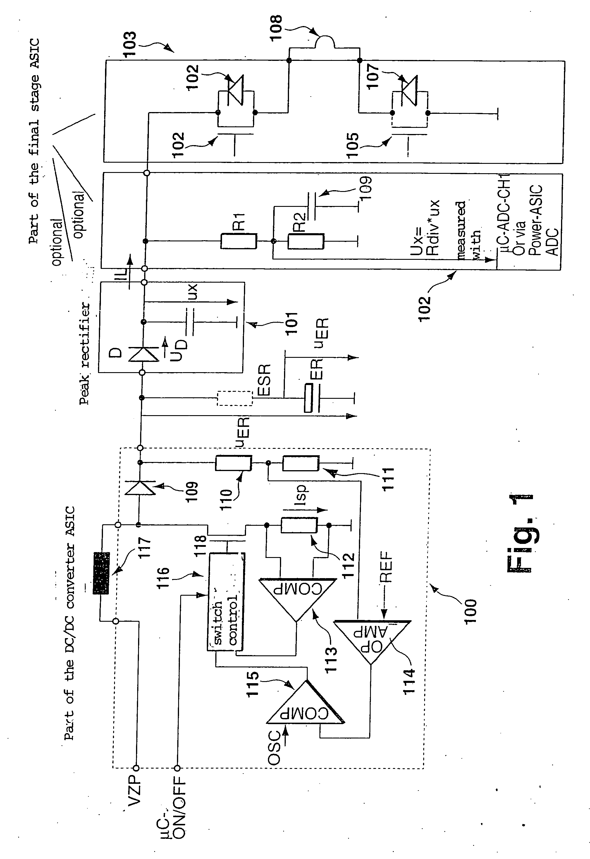 Device and method for monitoring at least one energy reserve capacitor in a restraint system
