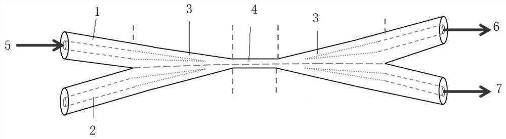 Displacement sensor based on optical fiber coupling and manufacturing method thereof