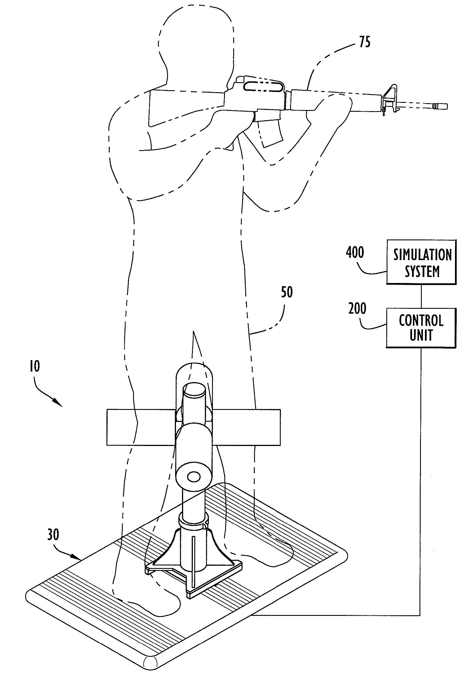 Method and Apparatus for Operatively Controlling a Virtual Reality Scenario in Accordance With Physical Activity of a User