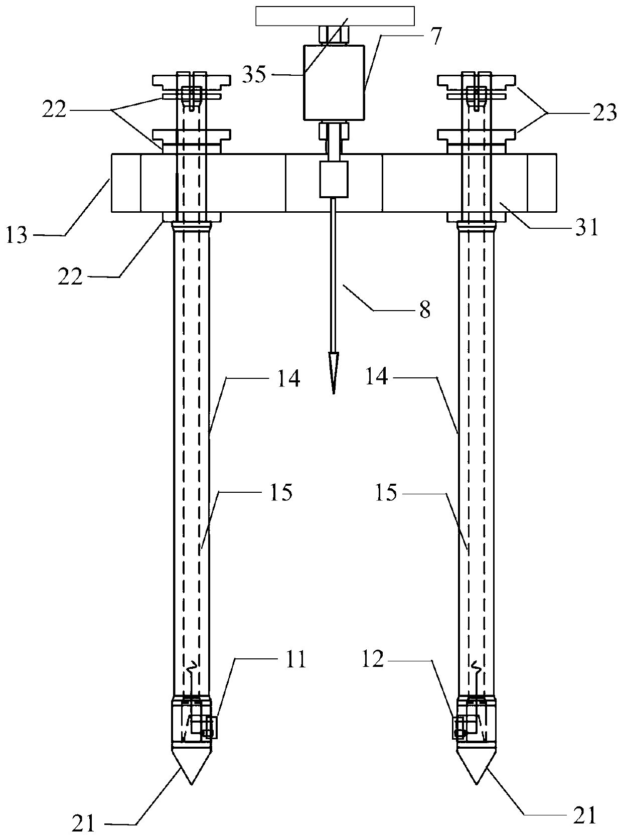 Penetrating Soil Strength and Wave Velocity Combined Testing Device and Application Method
