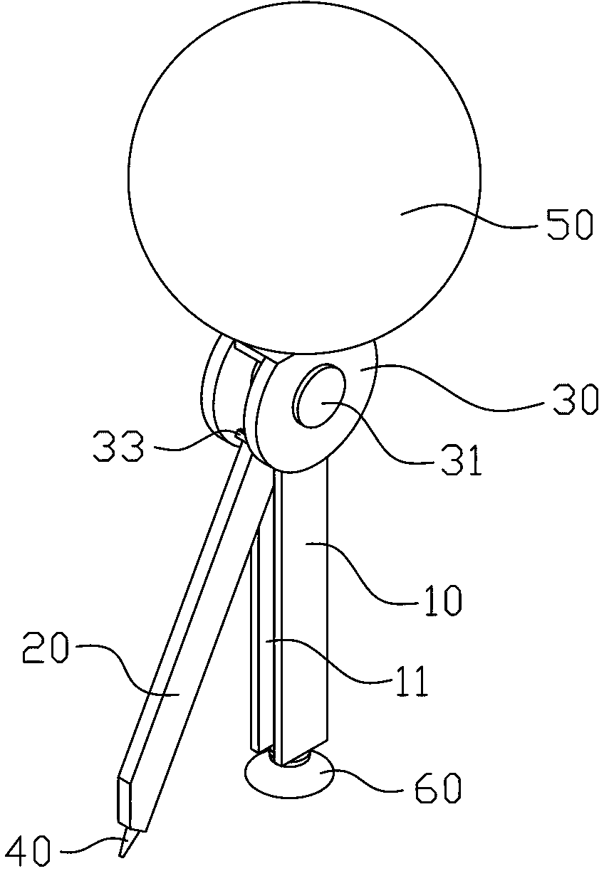 Line drawing and point selection device for pedestrian protection test