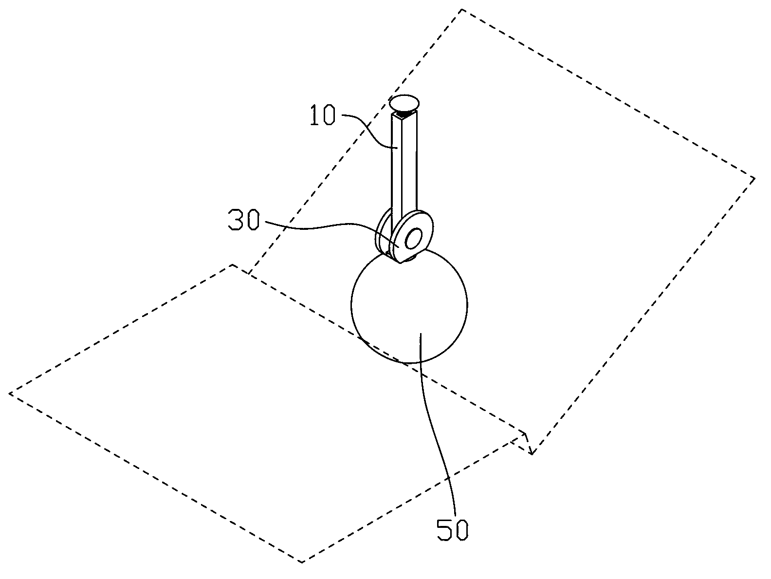 Line drawing and point selection device for pedestrian protection test