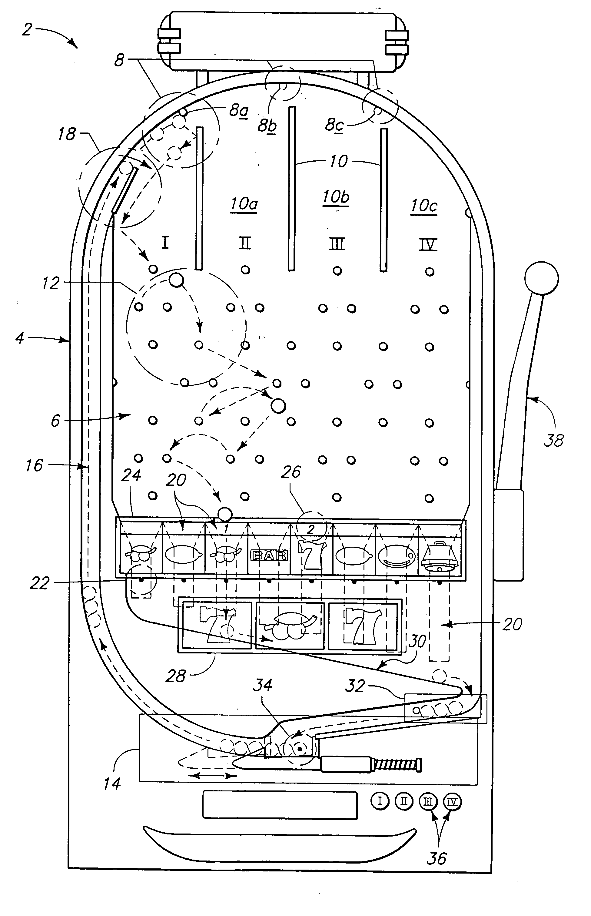 Drop slot game machine