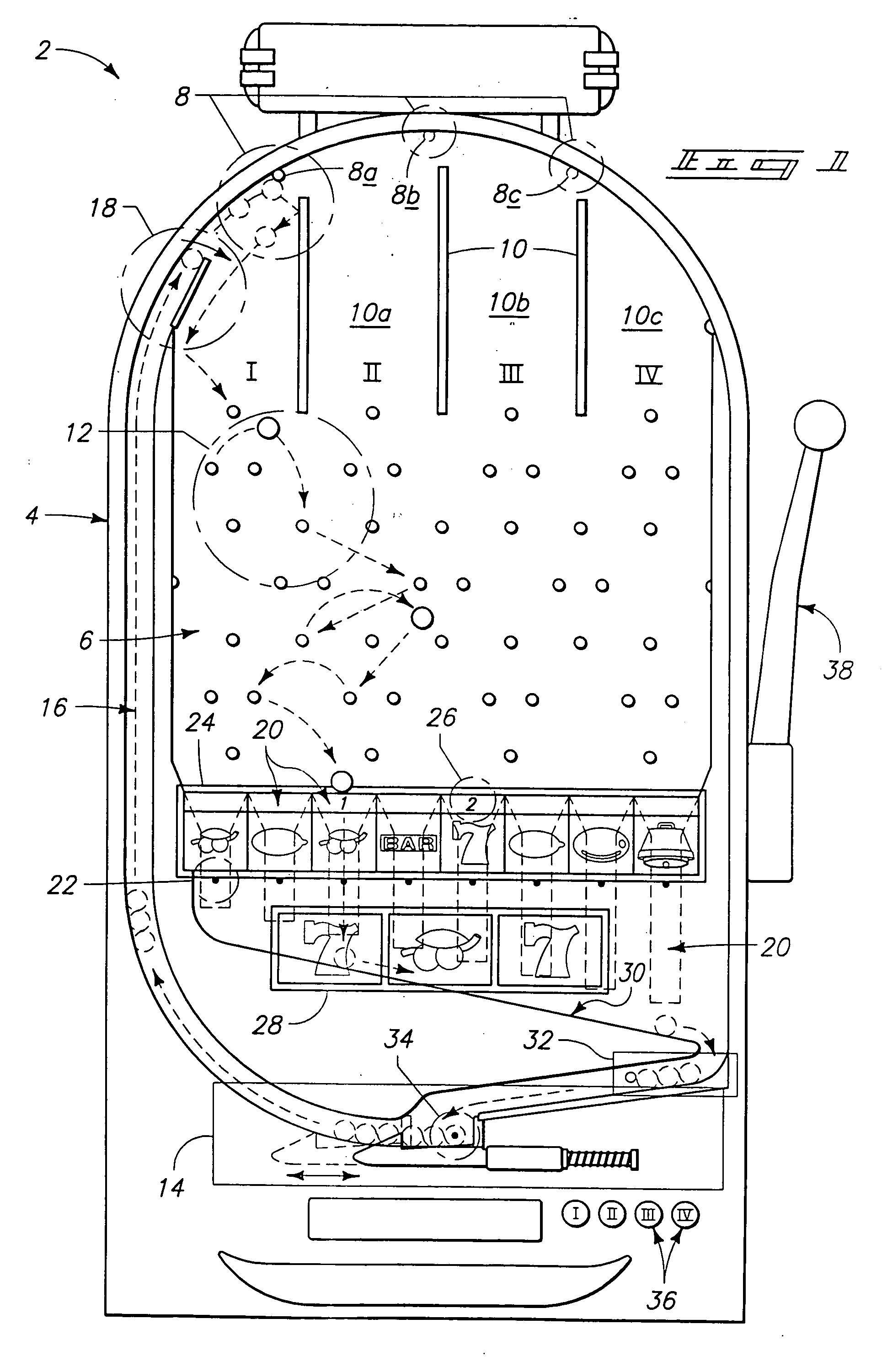 Drop slot game machine