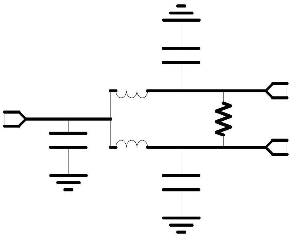 Topological structure of n-path monolithic lumped power divider and design method thereof