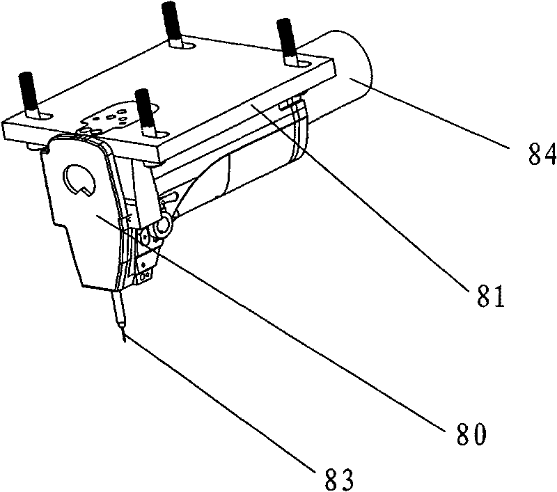 Machine head and machine base split type pattern sewing machine