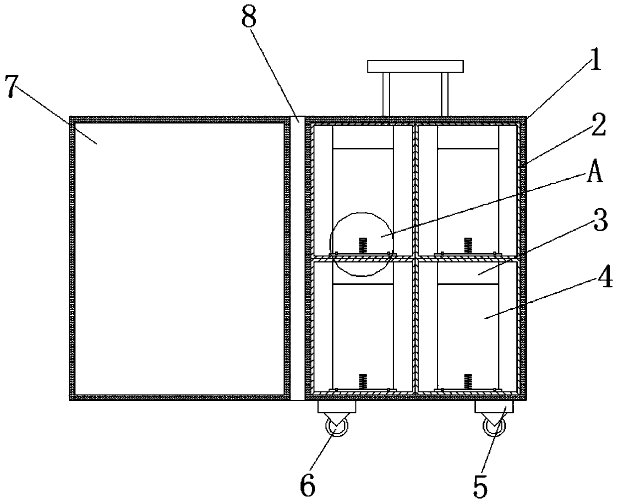 Anti-bump travel trolley case improved structure