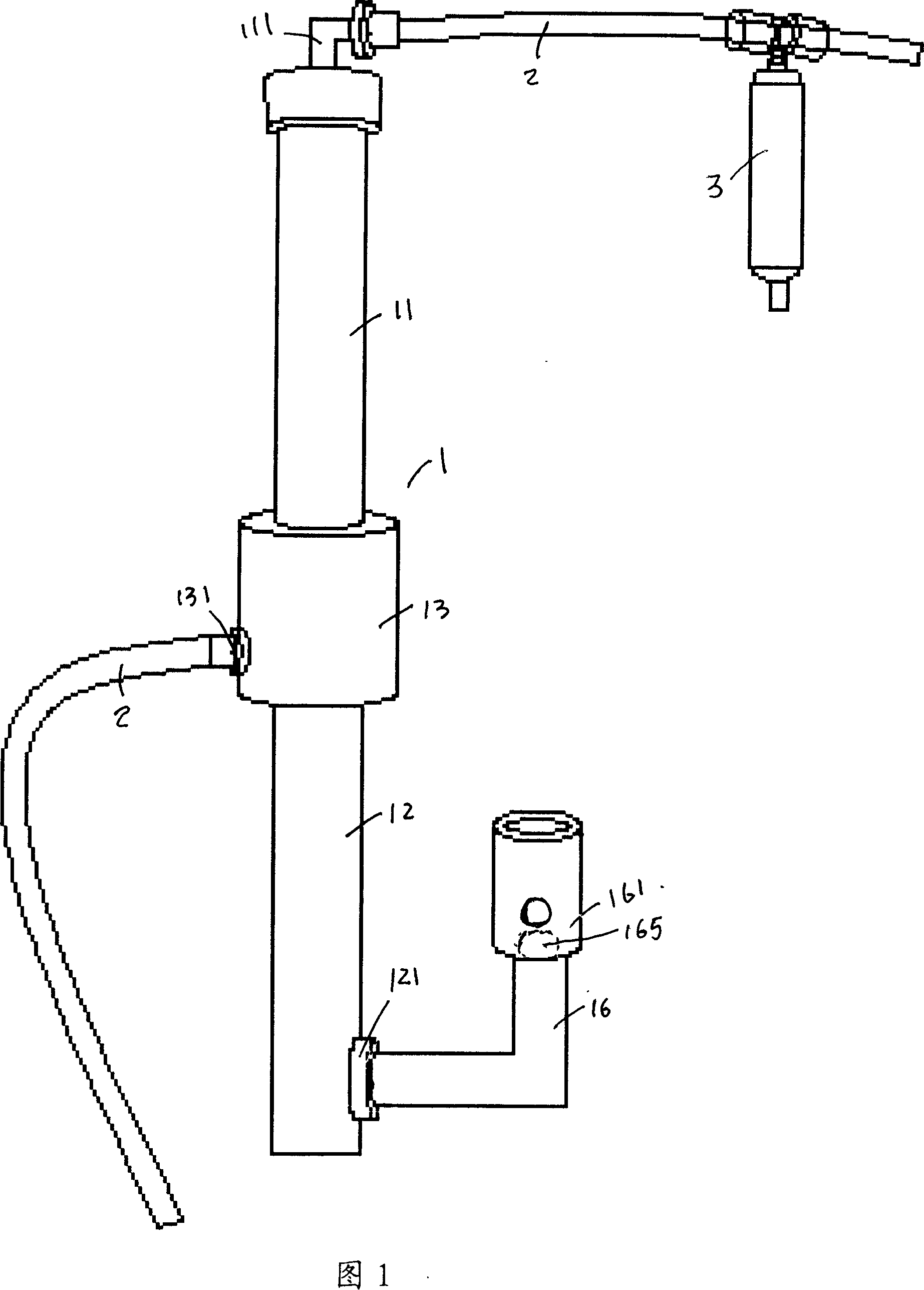 Gas pretreatment device for logging and its alarming controller