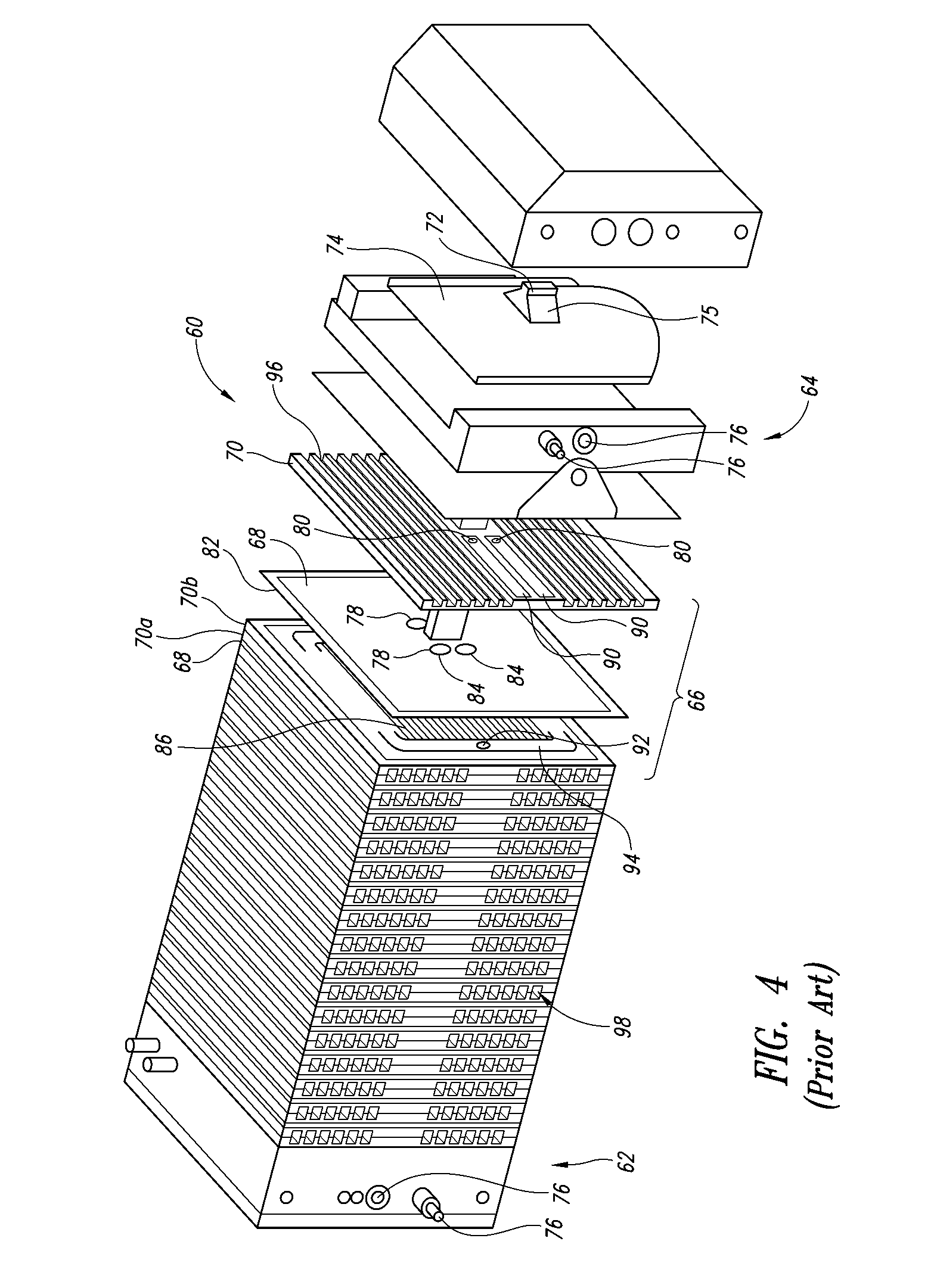 Apparatus and method for managing fluids in a fuel cell stack