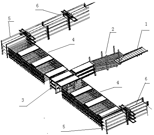 Three-layer production line for wall production