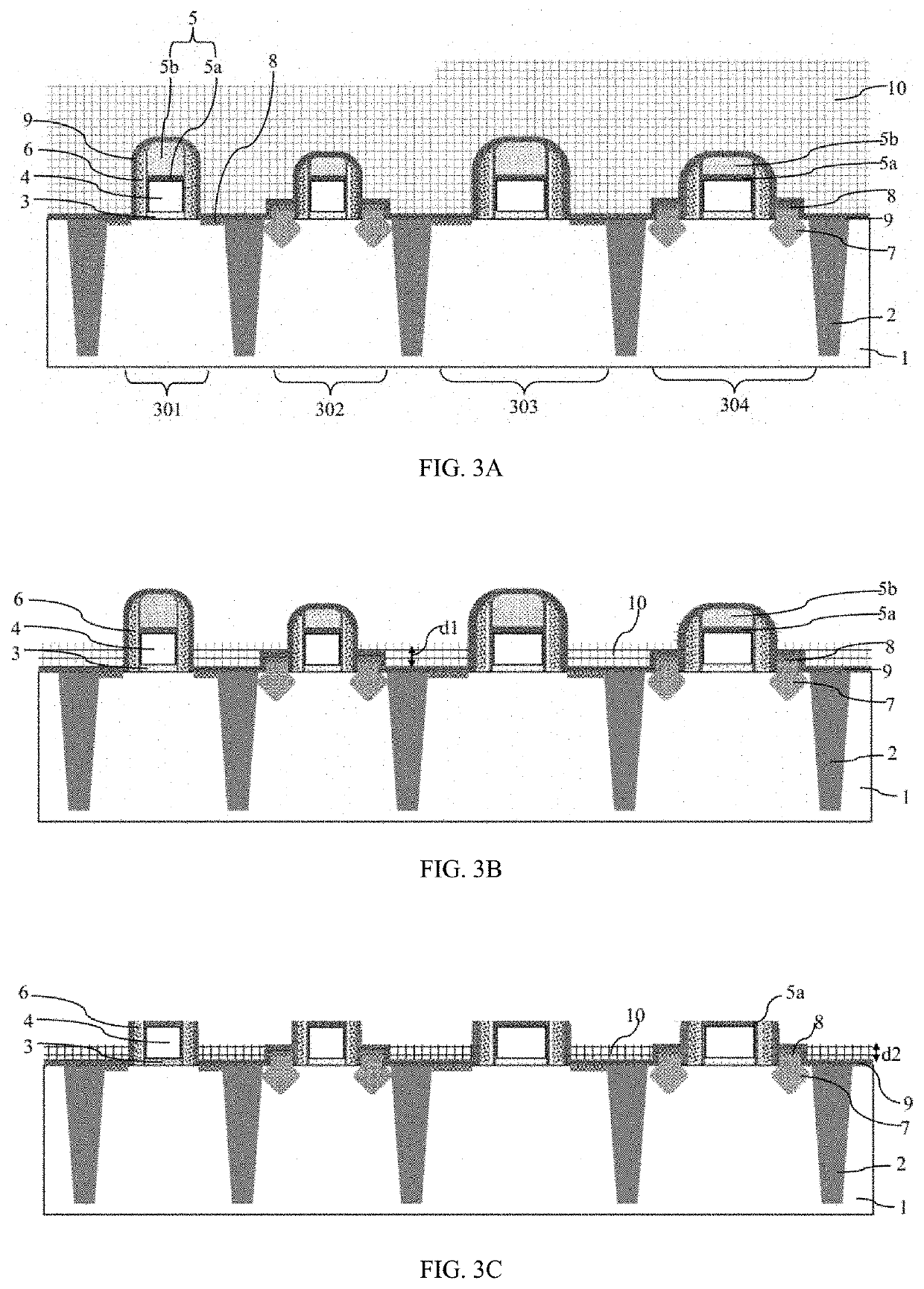 Method for etching back hard mask layer on tops of dummy polysilicon gates in gate last process