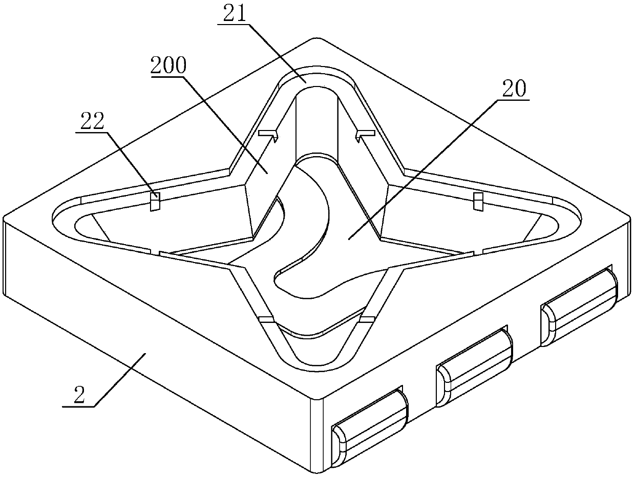 Polarizing support of SMD LED