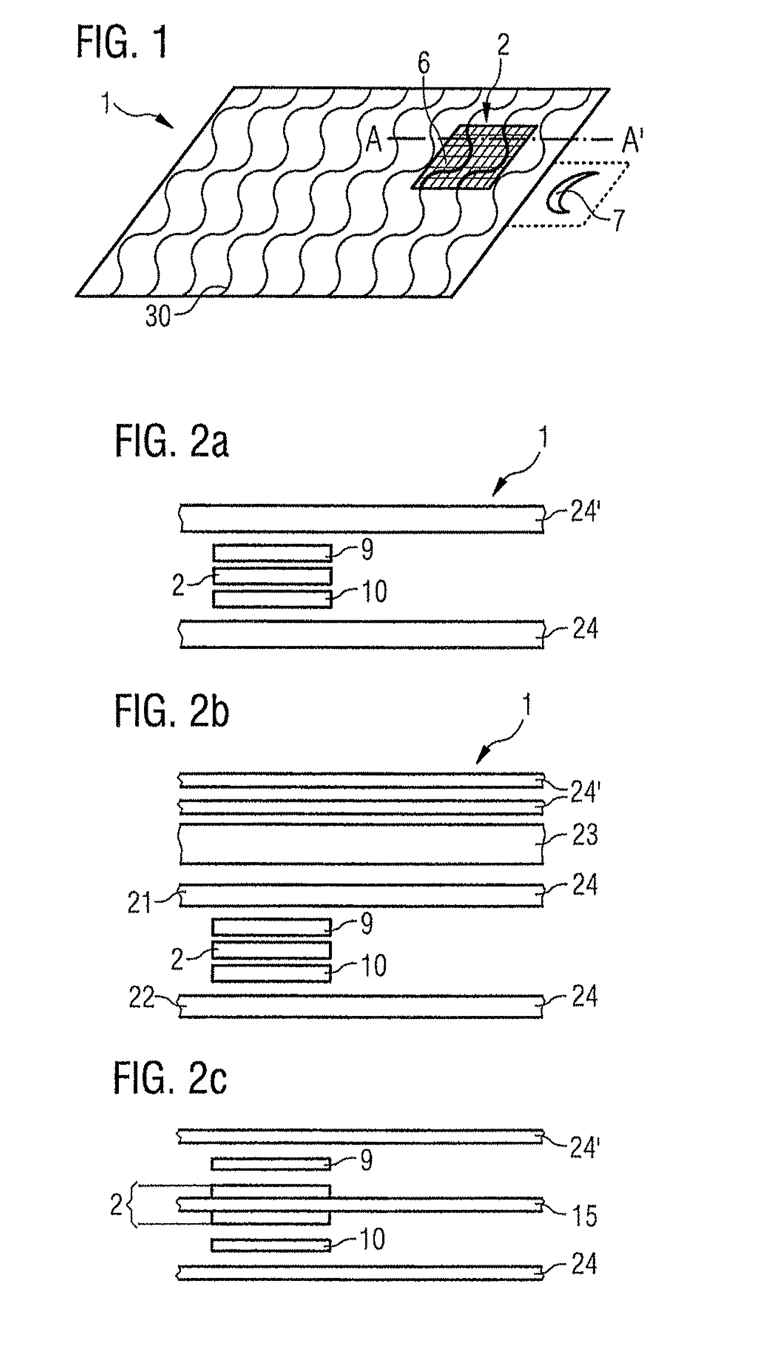 Card having embedded security element