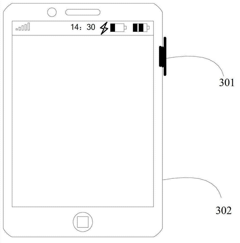 Touching strip and mobile terminal device