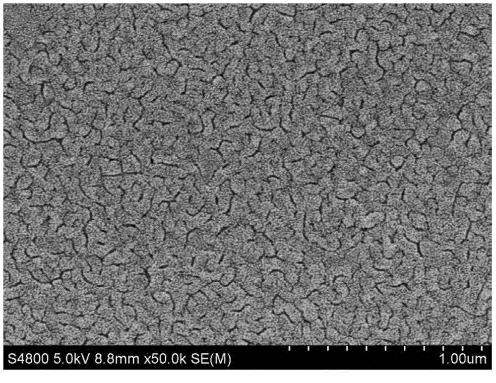 Nano-grade porous tin dioxide film gas sensitive material, and preparation method and application thereof
