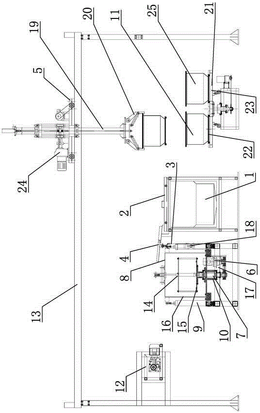 Tilting-type automatic coating machine and working method