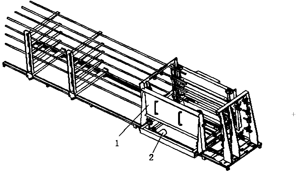 Device for regulating sectional dimension of stirrup box of steel reinforcement framework machine