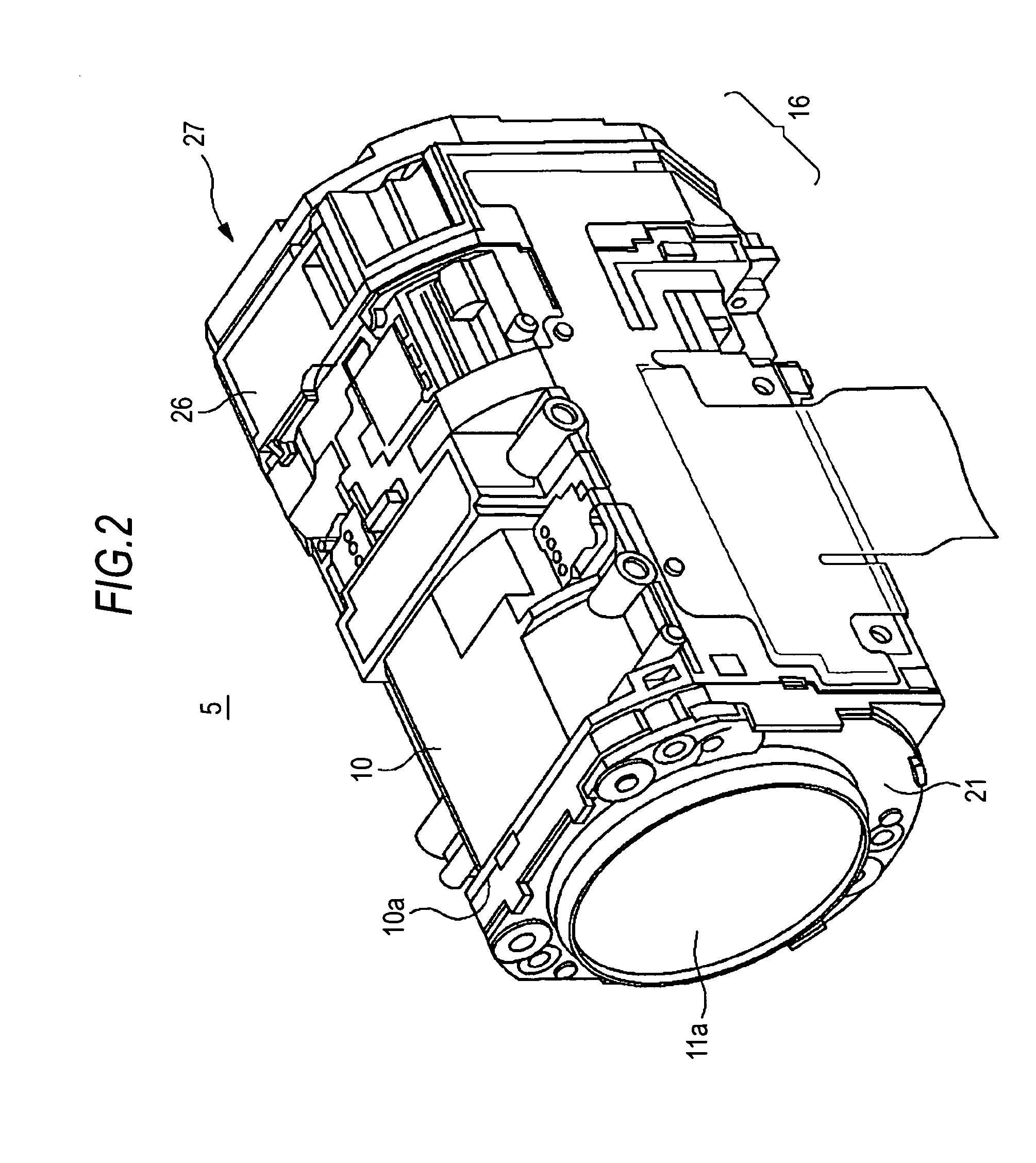 Switching mechanism for optical component, lens barrel, and imaging device