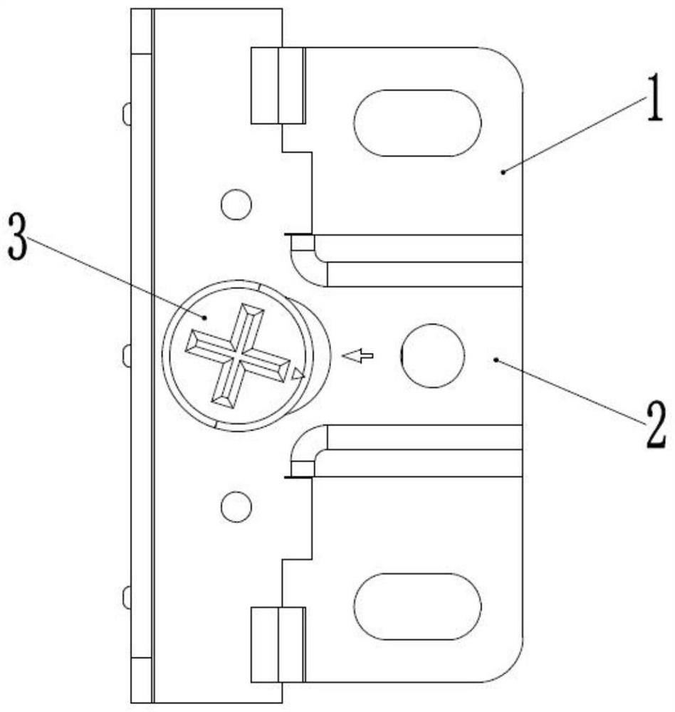 Connecting piece of drawer side plate