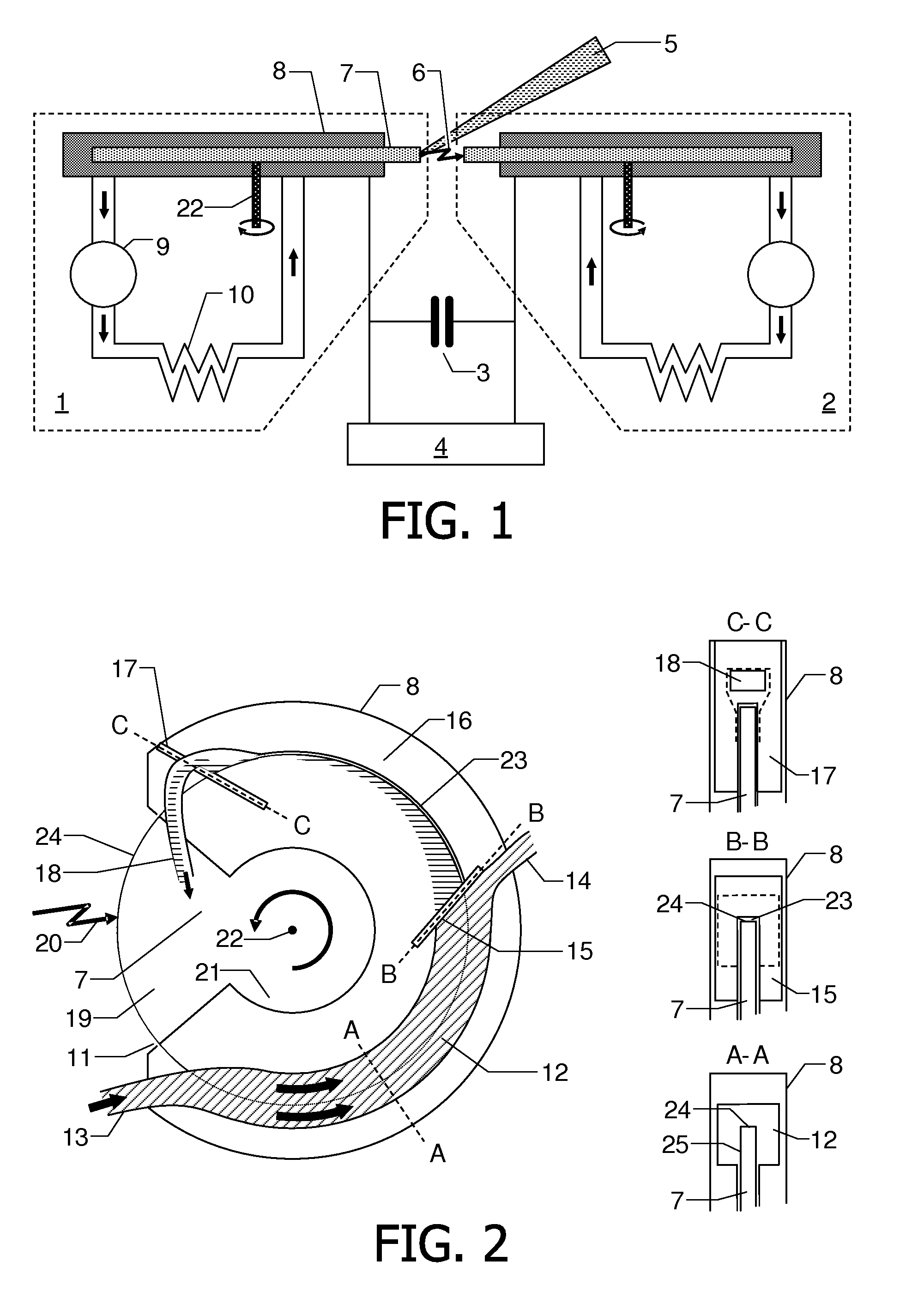 Rotating wheel electrode device for gas discharge sources comprising wheel cover for high power operation