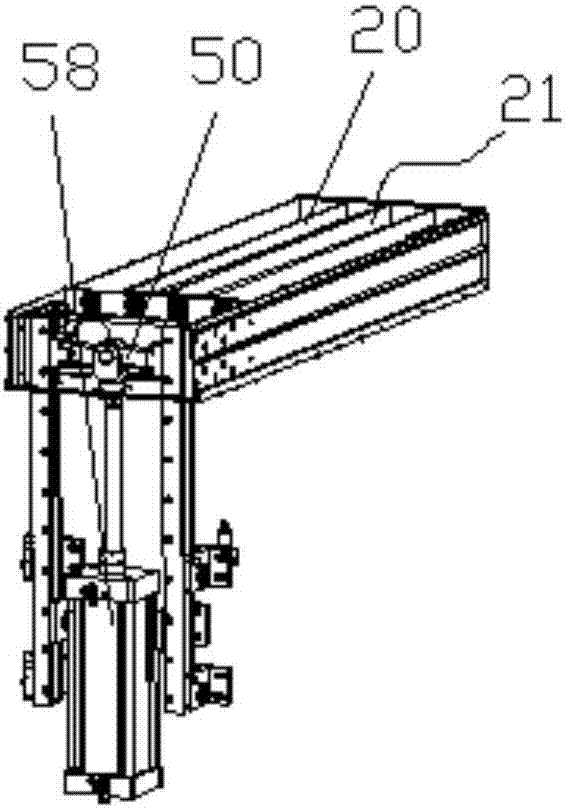 Lamp box cantilever mechanism of metal plate printing ultraviolet curing device