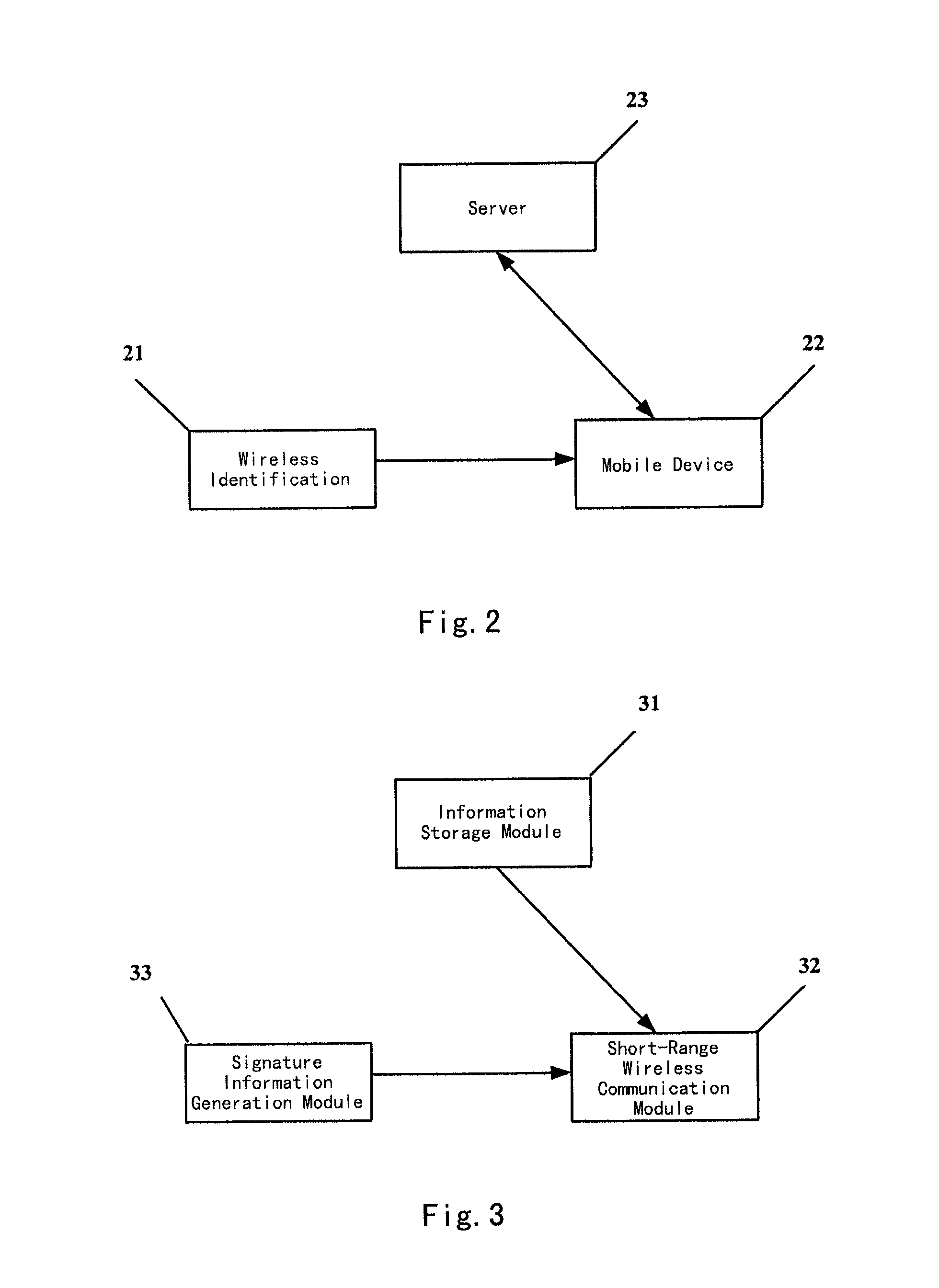 Method and system for authentication based on wireless identification, wireless identification and server