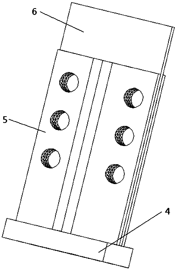 A buckling-inducing brace with elongated pineapple-shaped inducing units at the end