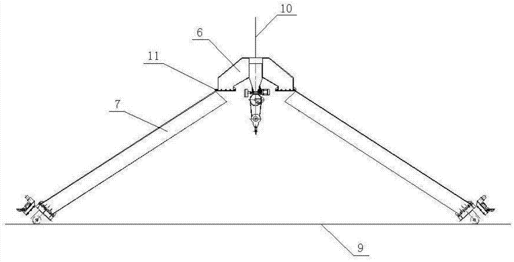 Easily-dismounted portal crane and dismounting method thereof
