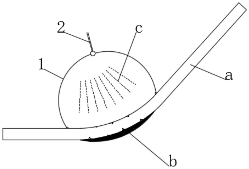 Self-seam-filling repairing method for bent position of metal plate