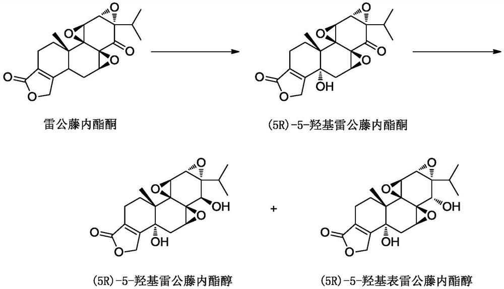 The preparation method of (5r)-5-hydroxy triptolide