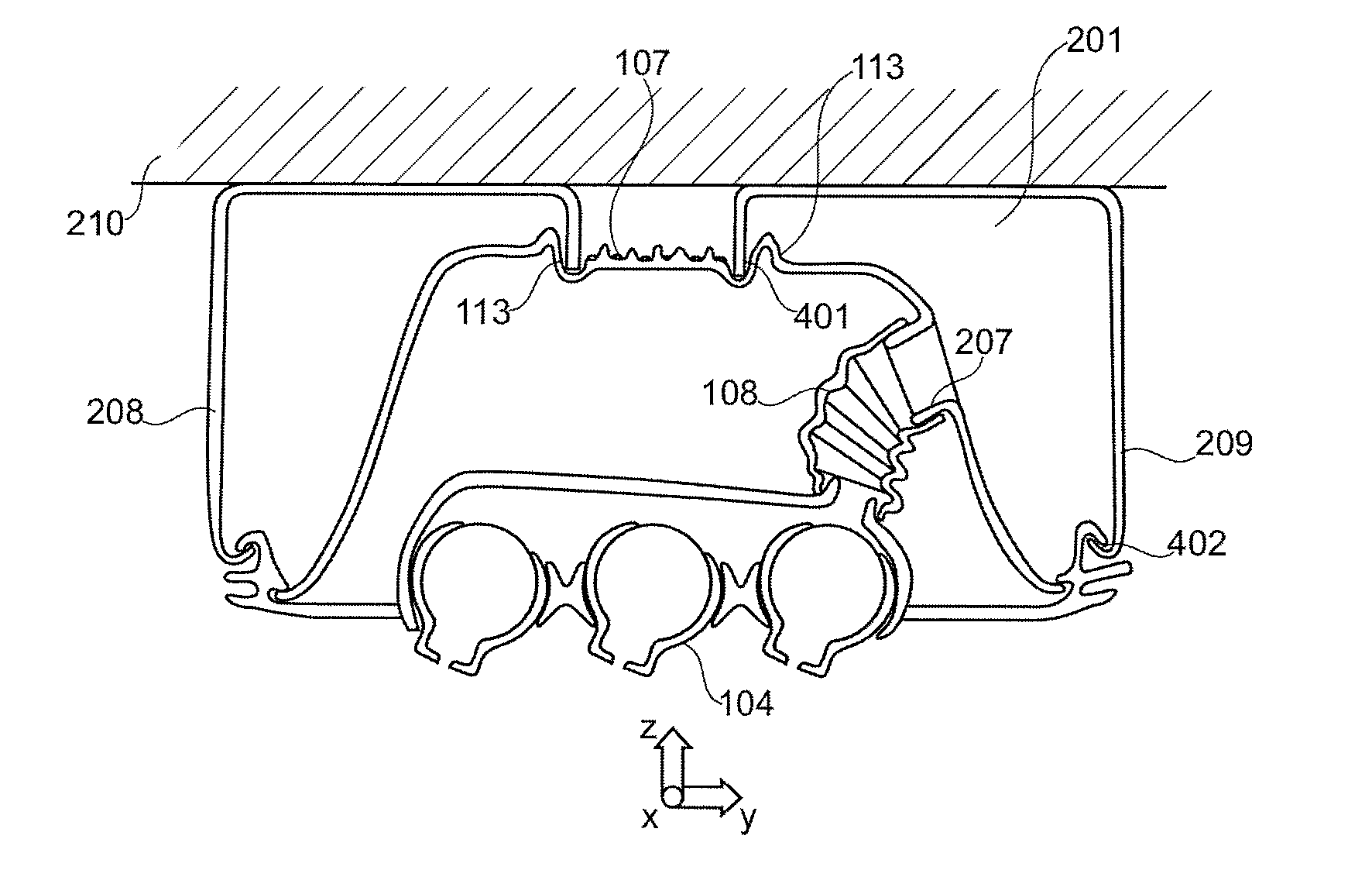 Supply unit for flexible supply channels