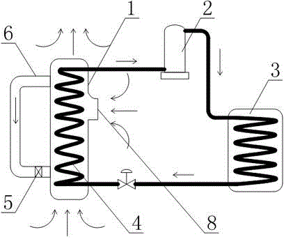 Biological energy absorption method and air energy heat pump system based on same